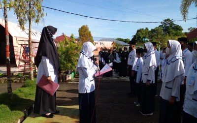 Pelantikan dan Pengukuhan Anggota OSIS MTsN 1 Mamuju Periode 2021-2022